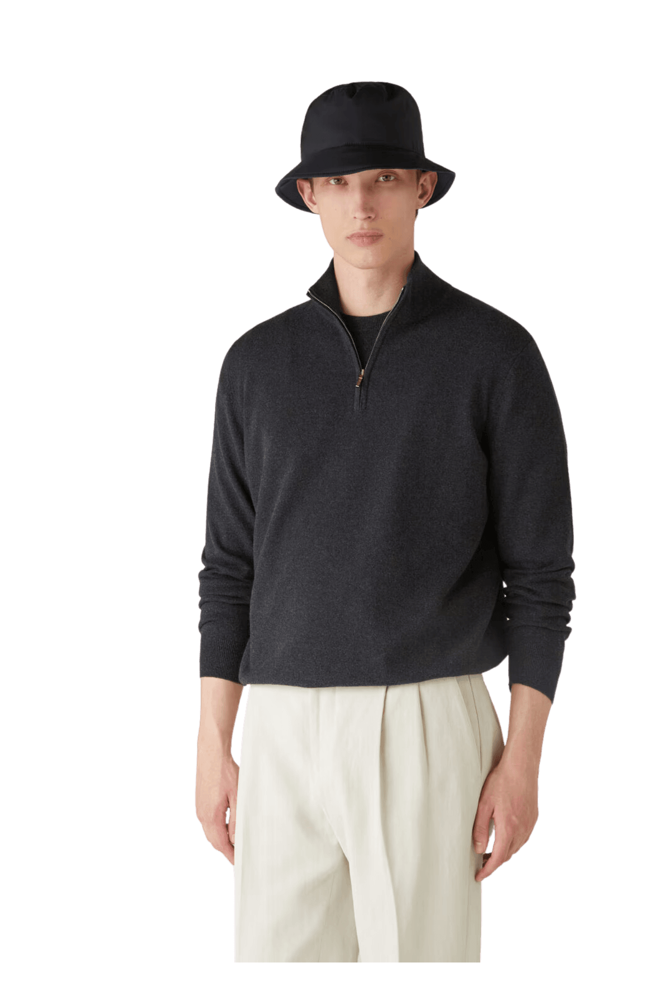 <tc>Loro Piana</tc> Chaqueta clásica de media cremallera para hombre