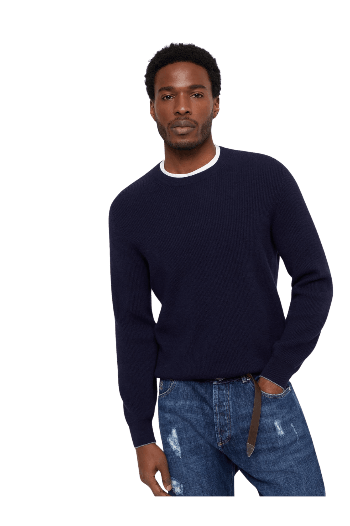<tc>Brunello Cucinelli</tc> 男士羊絨英式羅紋毛衣