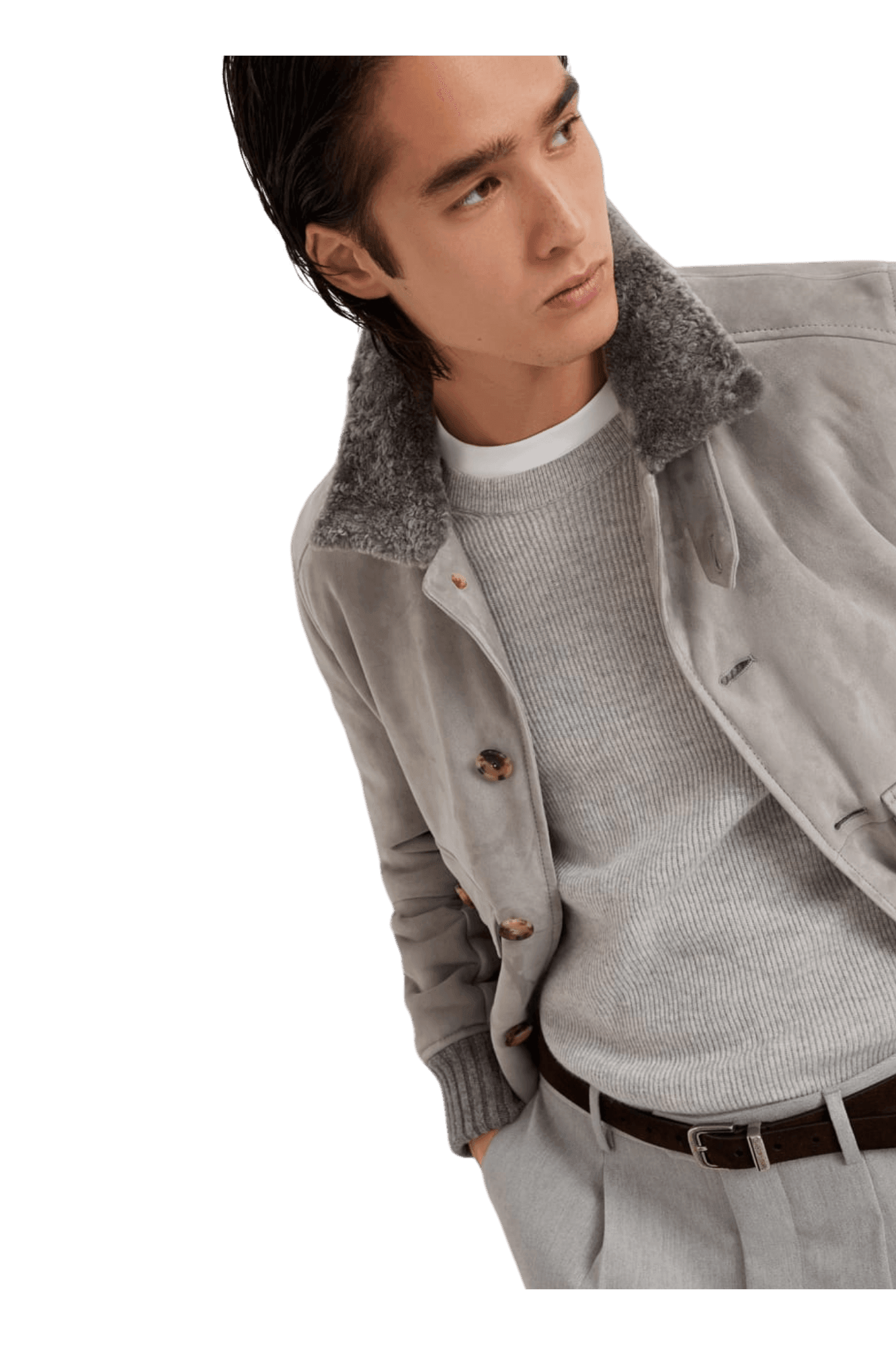 <tc>Brunello Cucinelli</tc> 男士羊絨英式羅紋毛衣