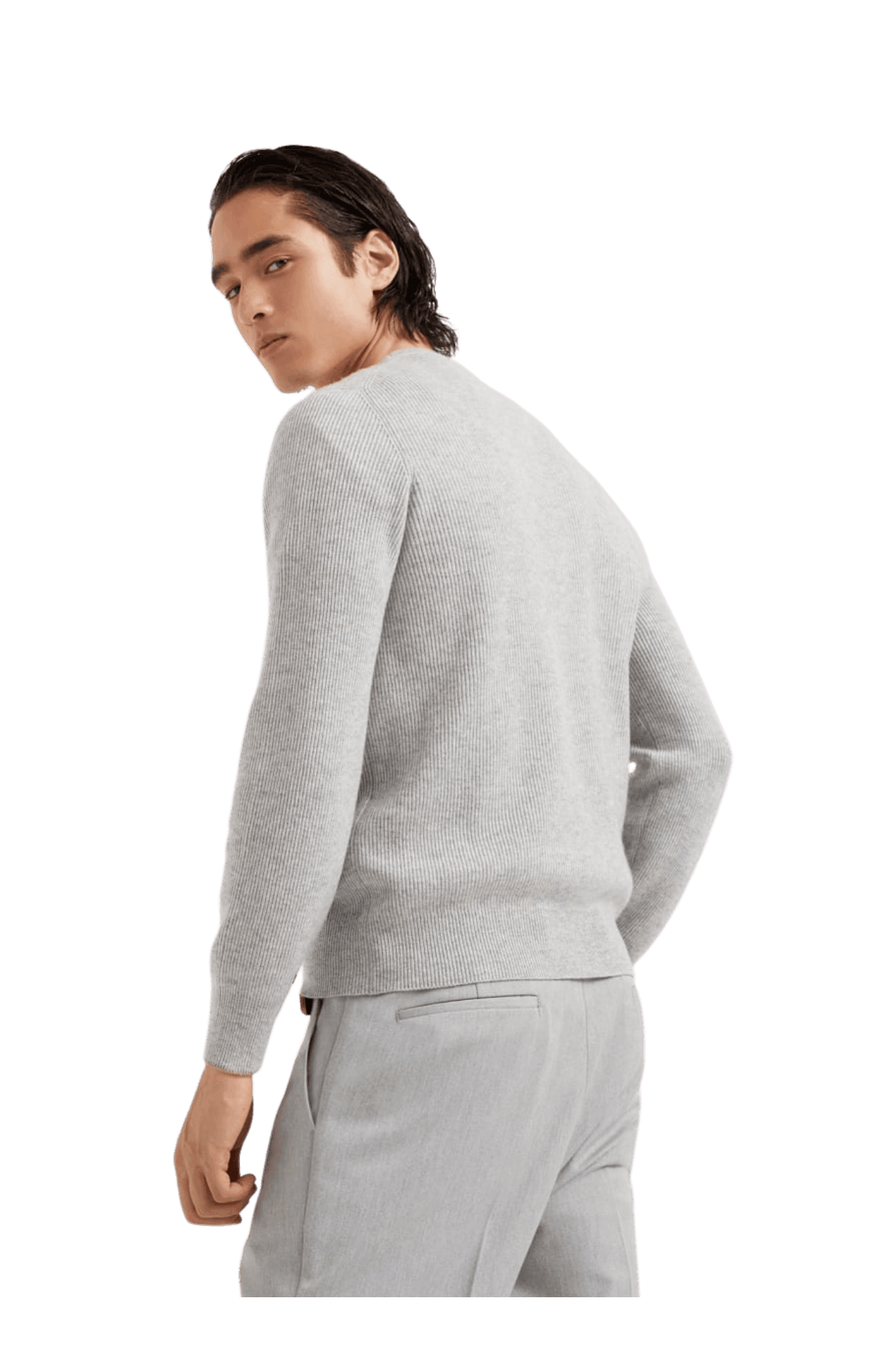 <tc>Brunello Cucinelli</tc> 男士羊絨英式羅紋毛衣