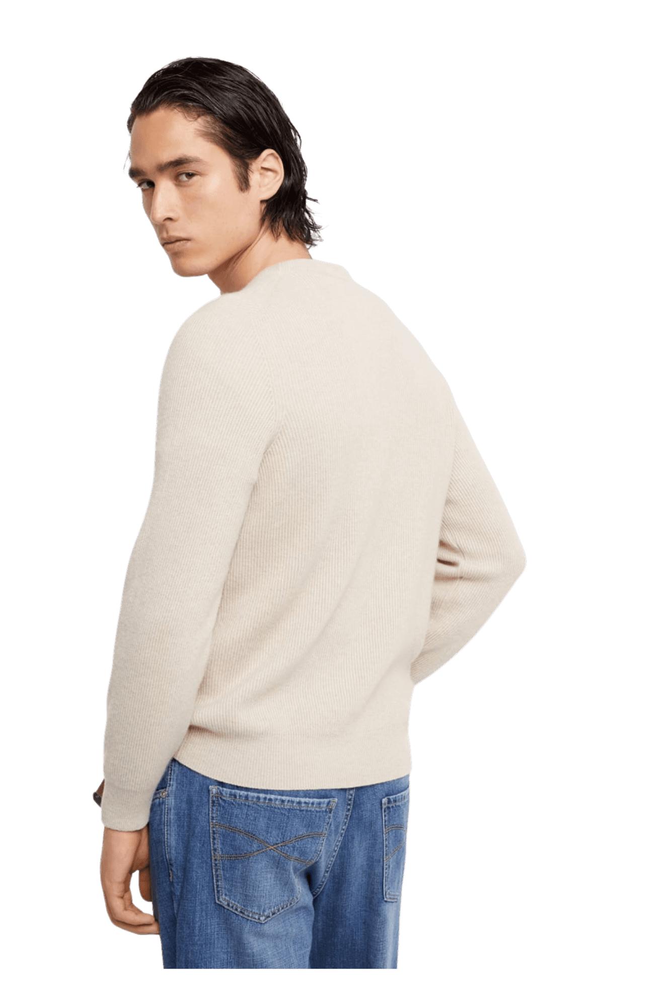 <tc>Brunello Cucinelli</tc> 男士羊絨英式羅紋毛衣