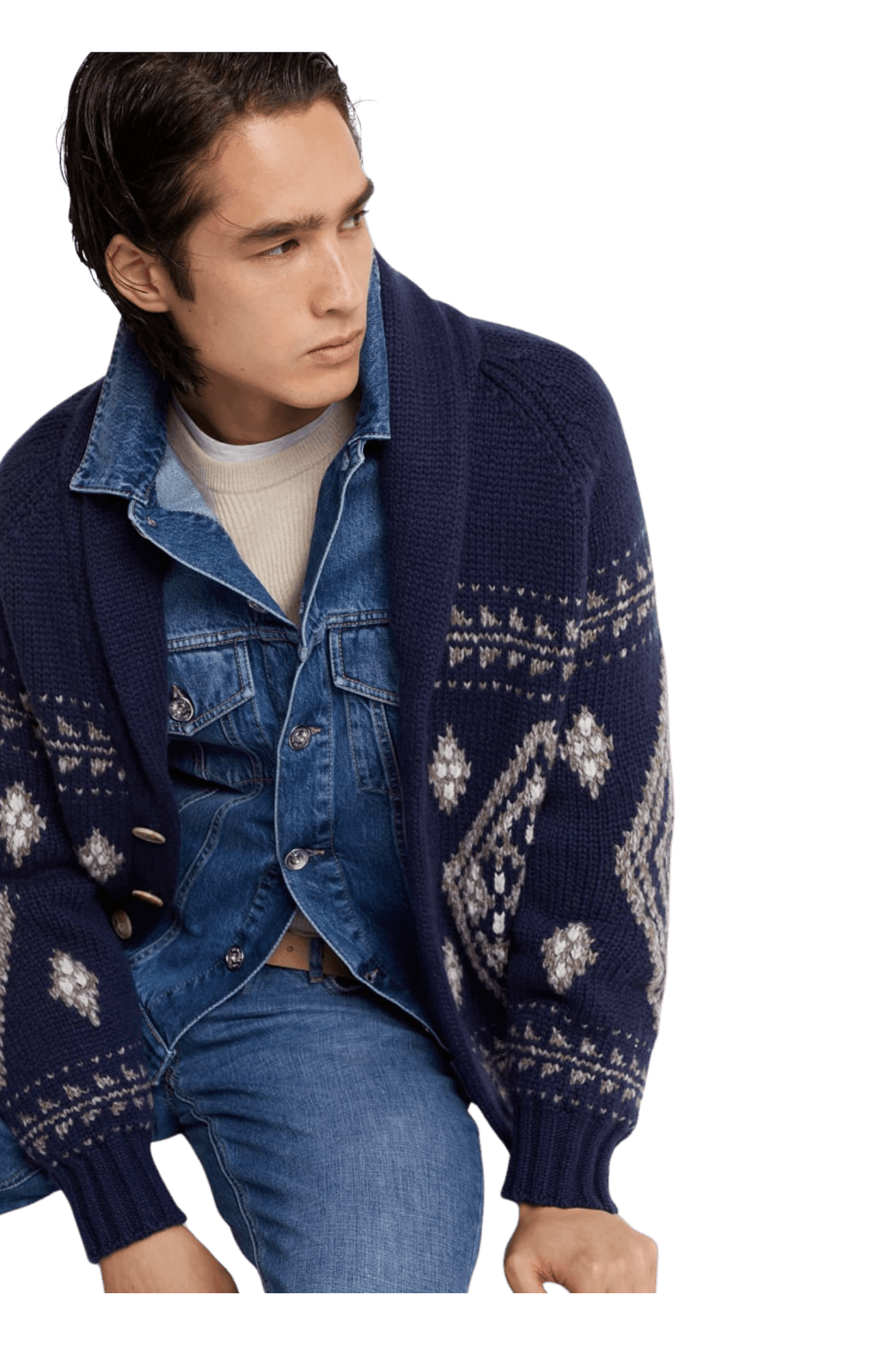 <tc>Brunello Cucinelli</tc> 男士羊絨英式羅紋毛衣