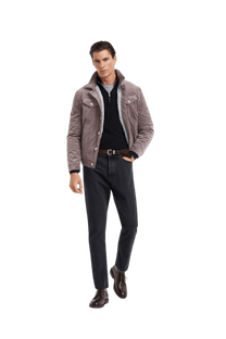 <tc>Brunello Cucinelli</tc> 男士拉鍊羊絨高領毛衣