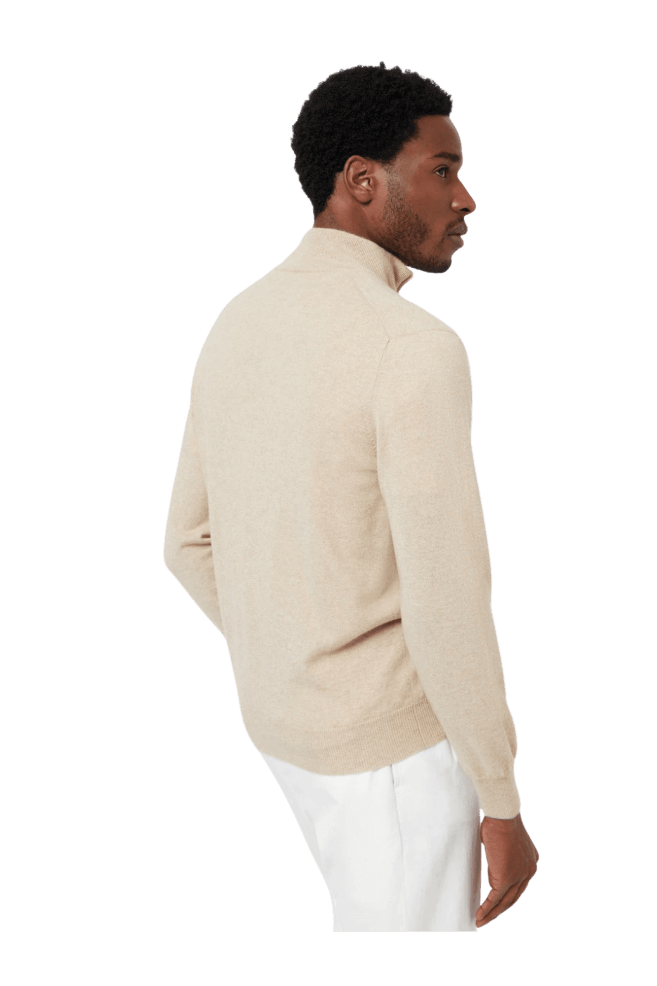 <tc>Brunello Cucinelli</tc> 男士拉鍊羊絨高領毛衣