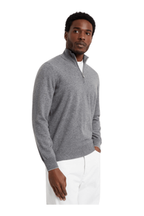 <tc>Brunello Cucinelli</tc> 男士拉鍊羊絨高領毛衣
