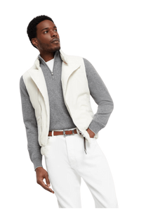 <tc>Brunello Cucinelli</tc> 男士拉鍊羊絨高領毛衣
