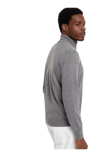 <tc>Brunello Cucinelli</tc> 男士拉鍊羊絨高領毛衣