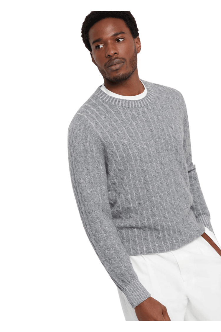 <tc>Brunello Cucinelli</tc> 男士 Vanisé 羊絨針織毛衣