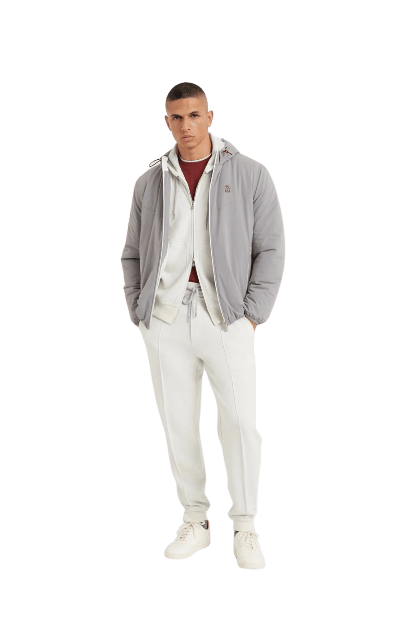 Brunello Cucinelli Men's Cotton Jersey Crew Neck T-shirt With Faux-layering