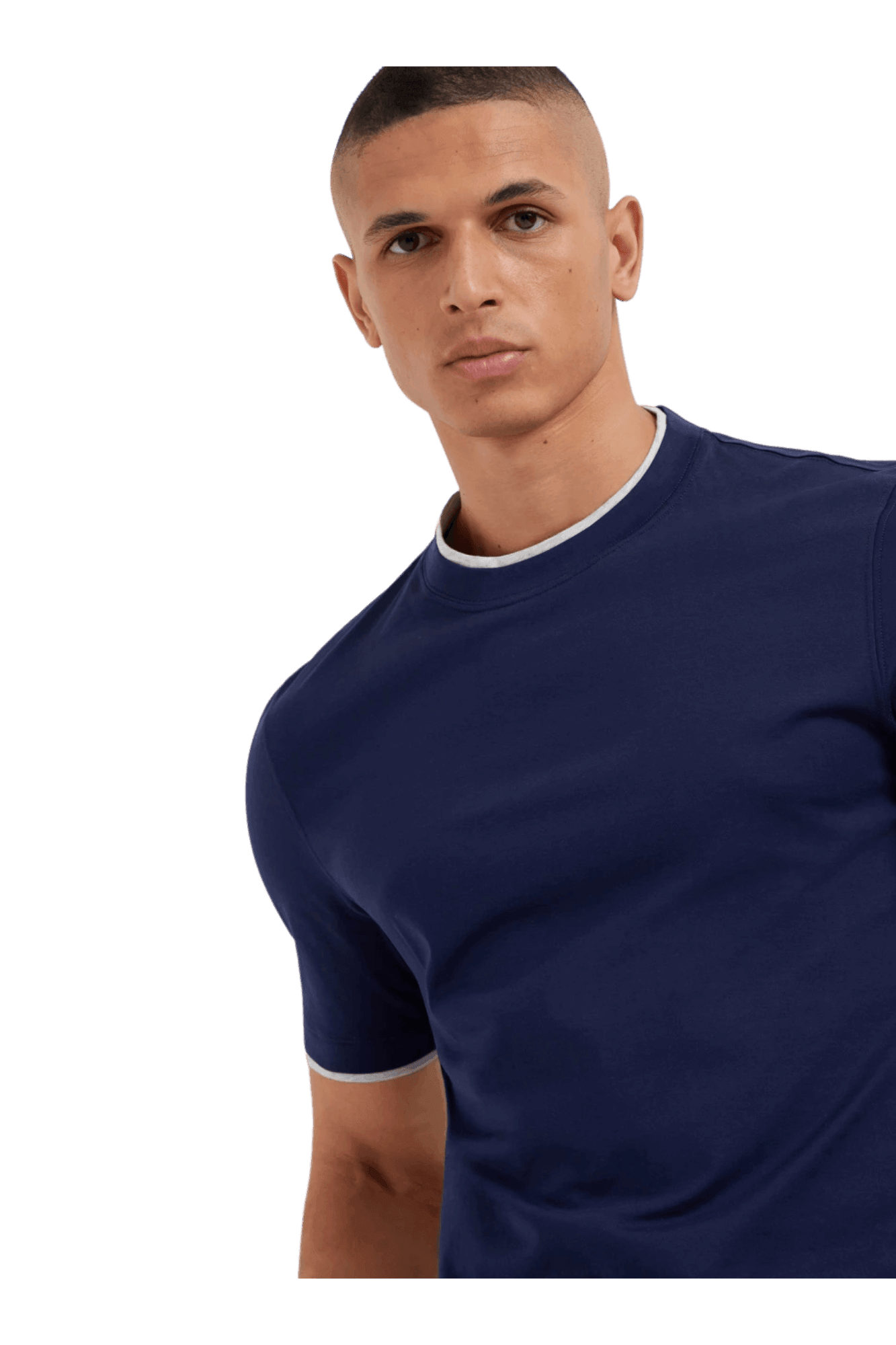 Brunello Cucinelli Men's Cotton Jersey Crew Neck T-shirt With Faux-layering