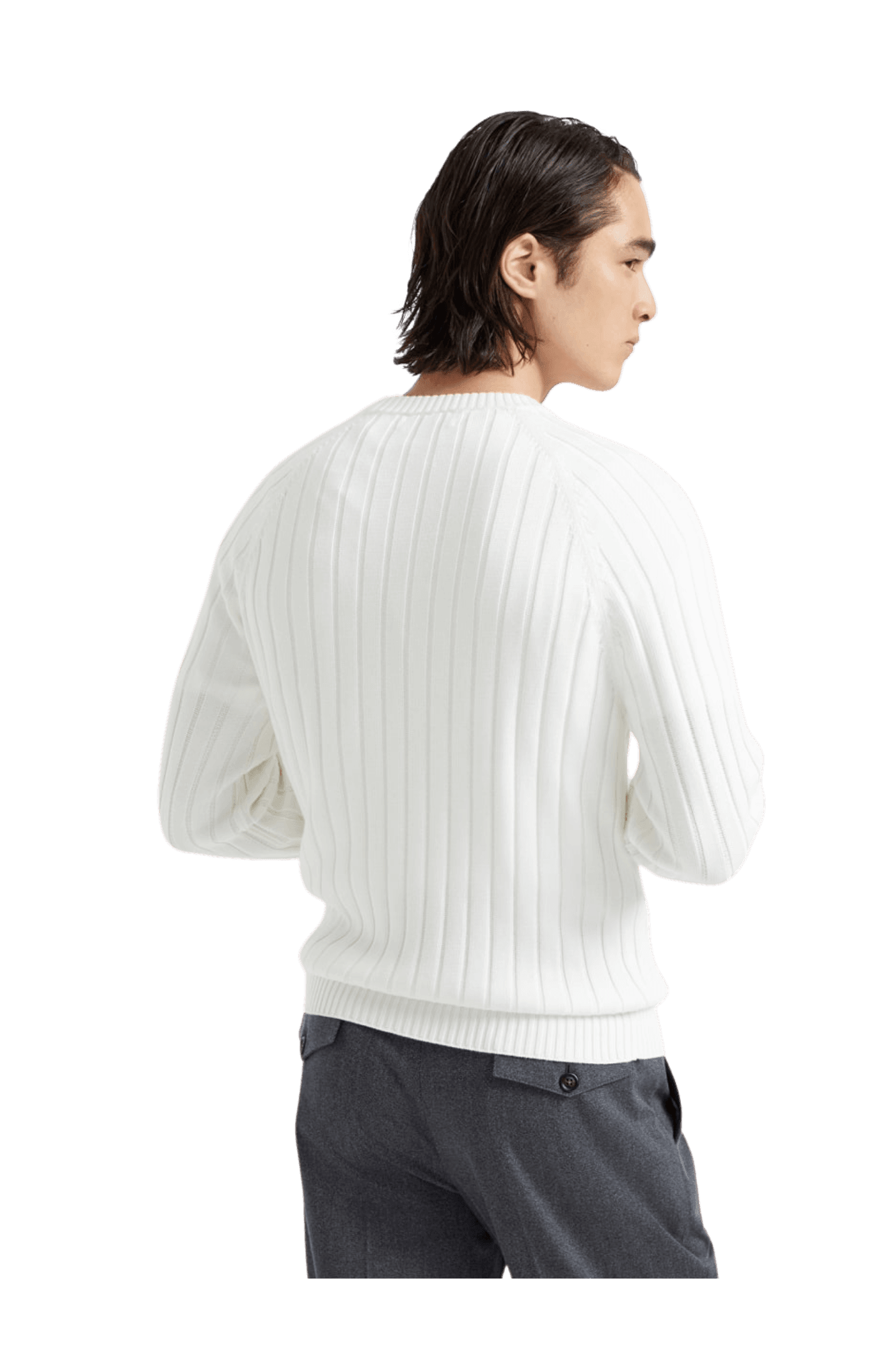 <tc>Brunello Cucinelli</tc> 男士棉質羅紋針織毛衣