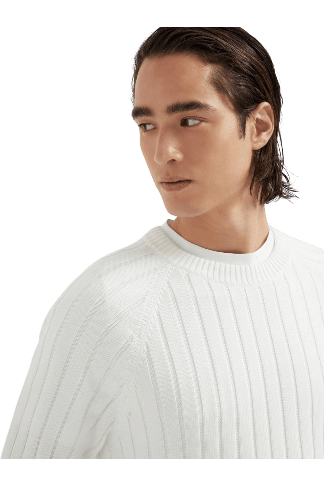 <tc>Brunello Cucinelli</tc> 男士棉質羅紋針織毛衣