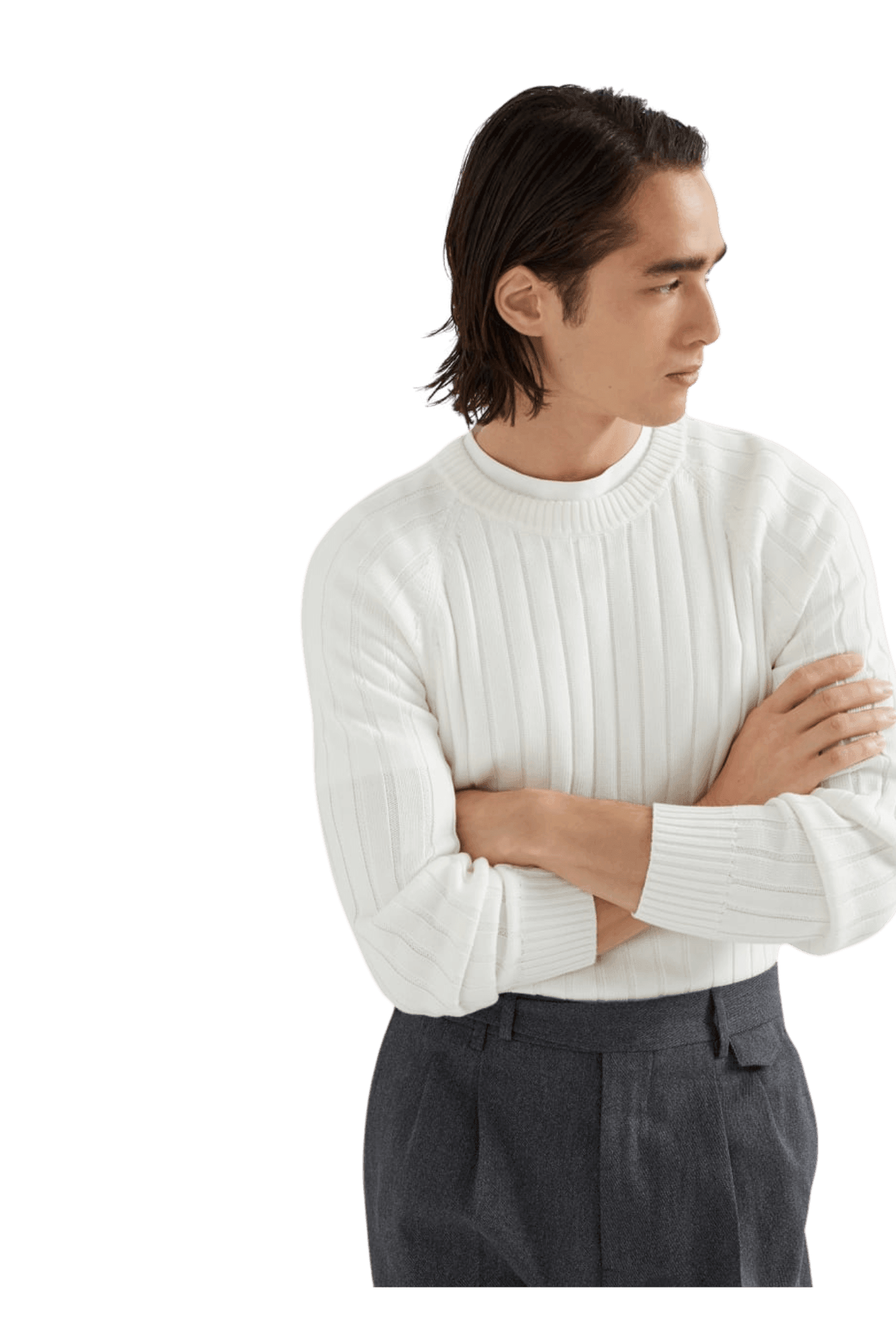 <tc>Brunello Cucinelli</tc> 男士棉質羅紋針織毛衣