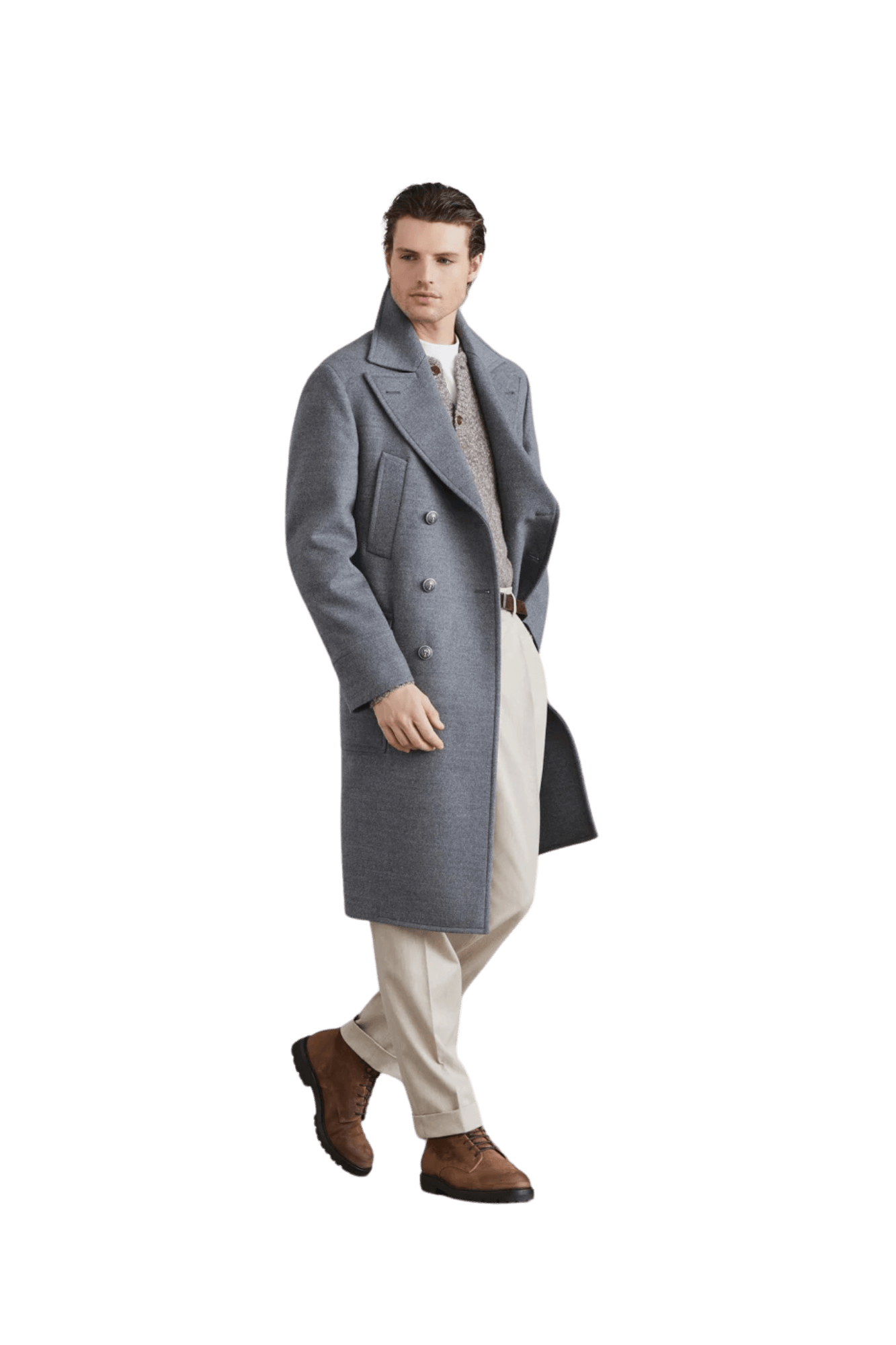 <tc>Brunello Cucinelli</tc> 男士斑點柔軟初剪羊毛和羊絨毛衣