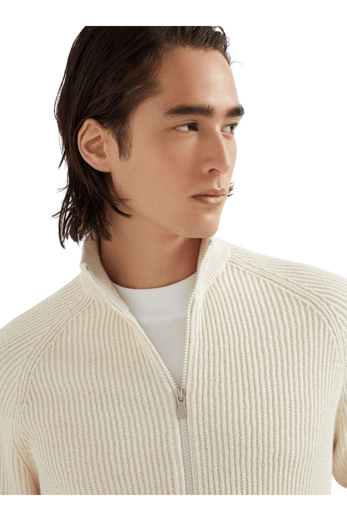 Brunello Cucinelli Men's Malfilé Cotton English Rib Cardigan With Zipper