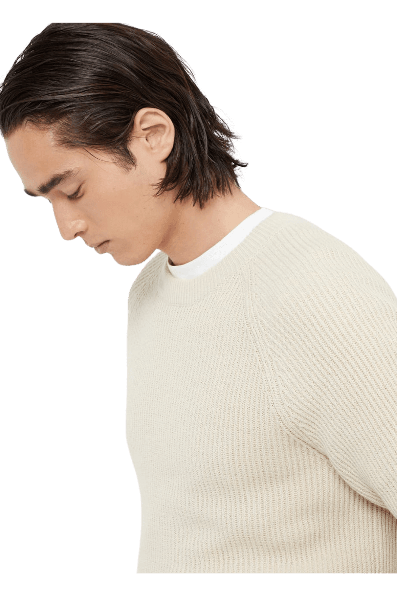 <tc>Brunello Cucinelli</tc> 男士 Malfilé 棉質英式羅紋插肩袖毛衣