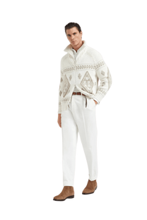 <tc>Brunello Cucinelli</tc> 男士斜紋基本款連結領襯衫