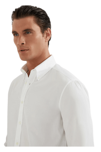 <tc>Brunello Cucinelli</tc> 男士斜紋基本款連結領襯衫