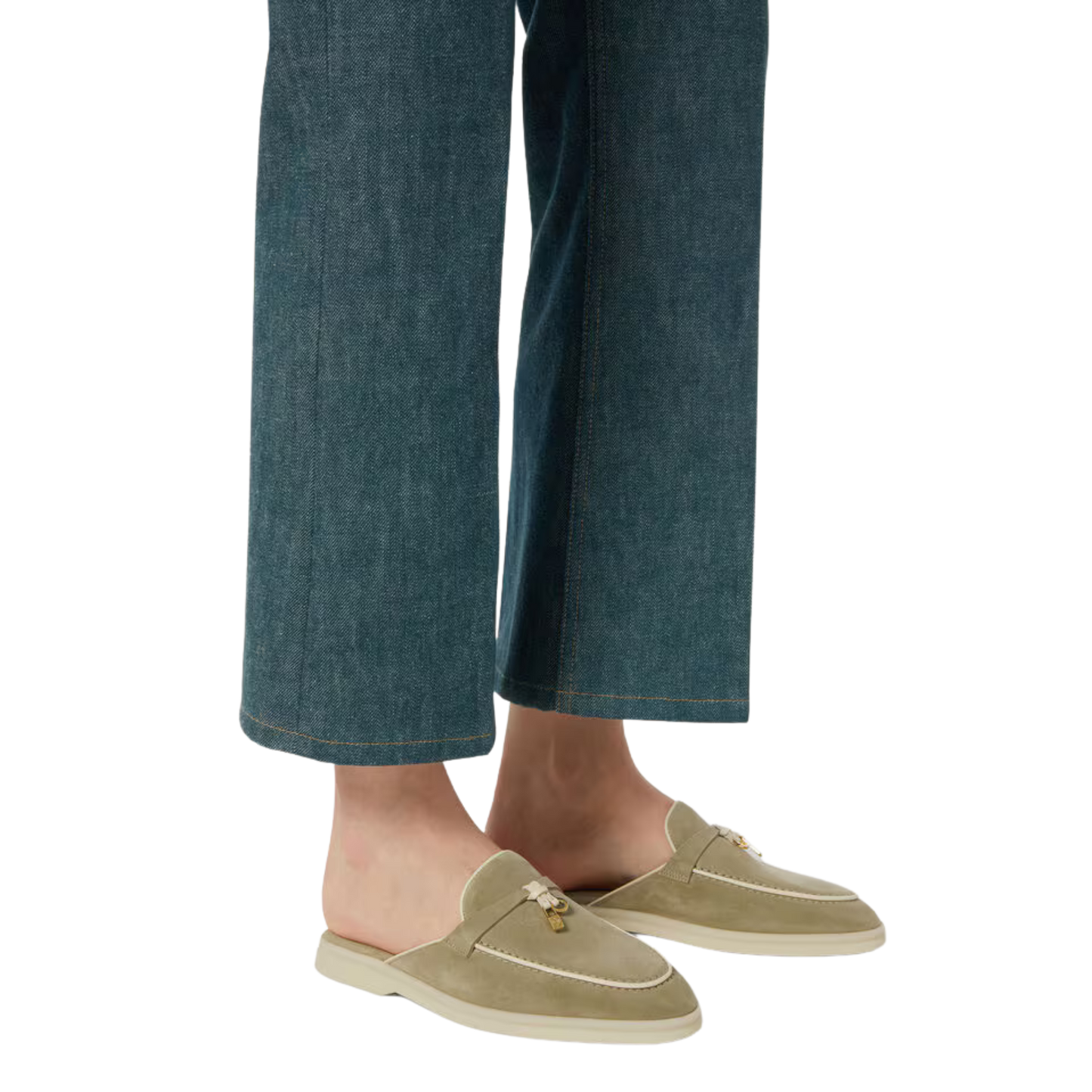 <tc>Loro Piana</tc> Mocasines Babouche Charms Walk para mujer