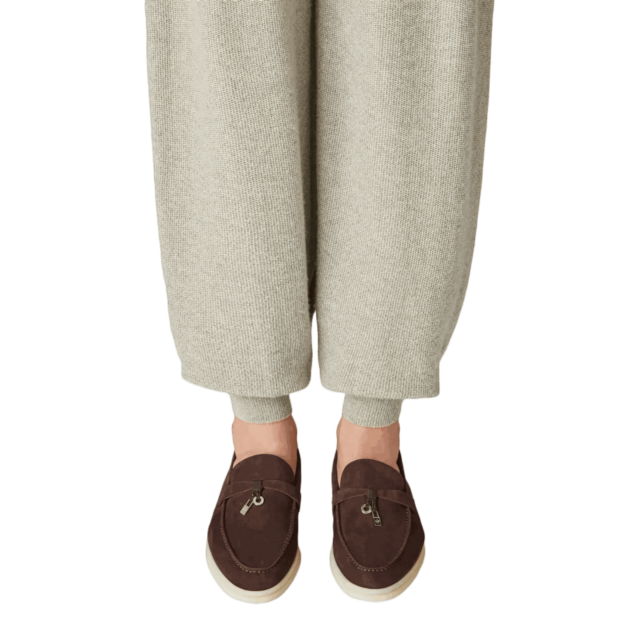 <tc>Loro Piana</tc> 女士夏季 Charms Walk 樂福鞋（絨面革）