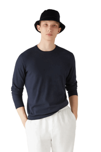 <tc>Loro Piana</tc> Sudadera con cuello redondo superligera para hombre