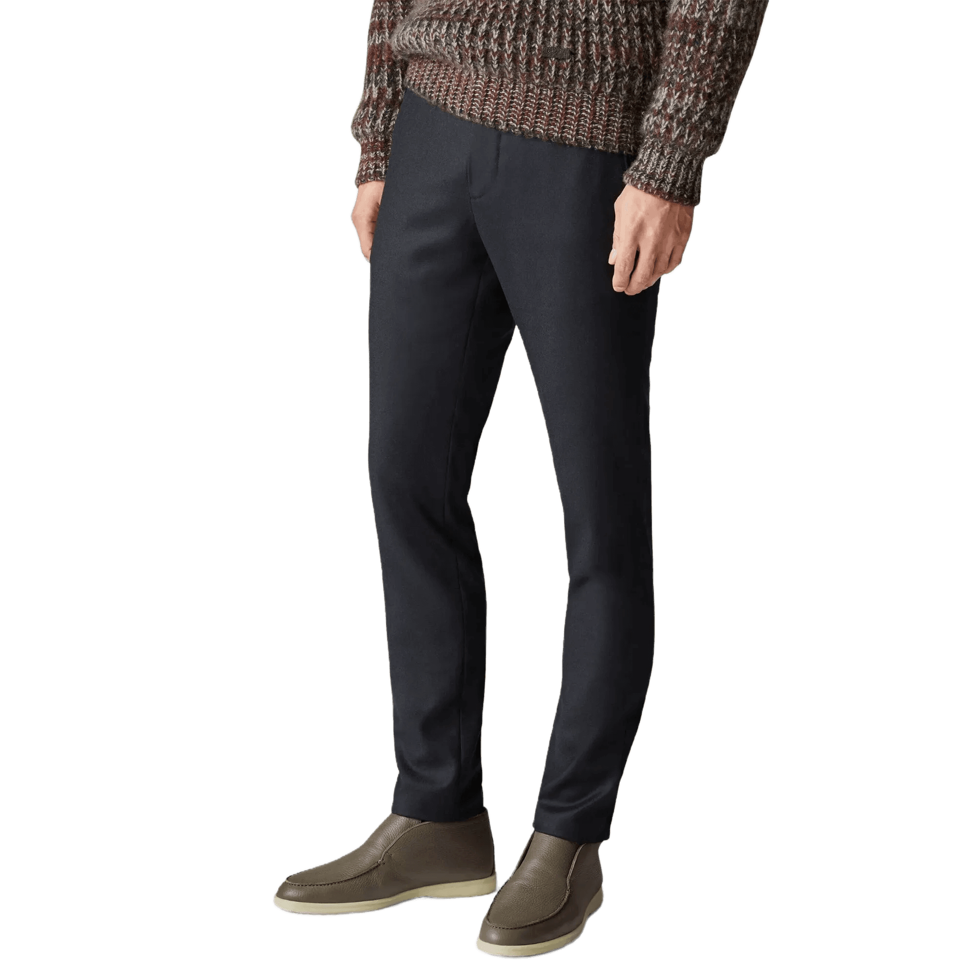 <tc>Loro Piana</tc> 男士露趾踝靴（鹿皮配海狸毛皮）