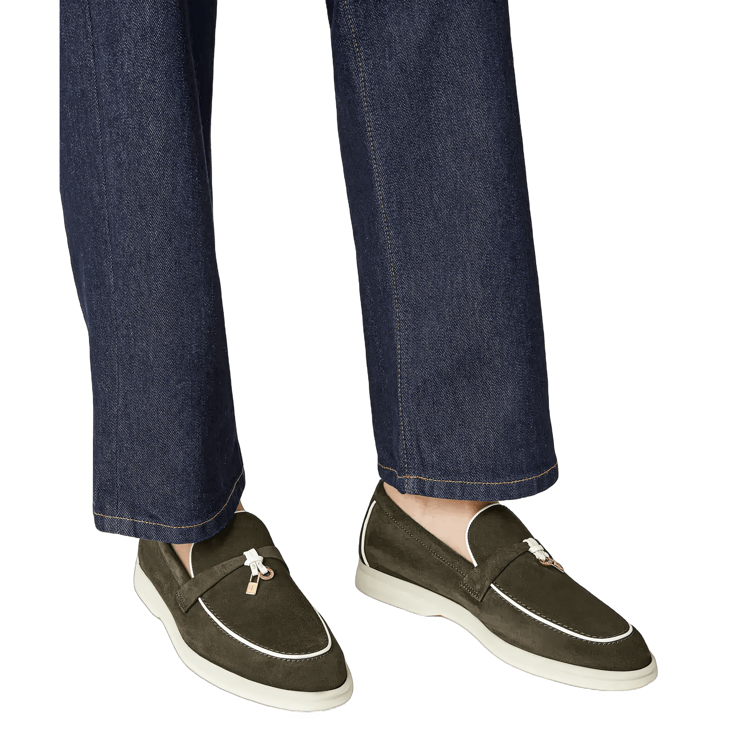 <tc>Loro Piana</tc> Mocasines Charms Walk de verano para mujer (gamuza, piel de cabra)