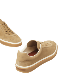 Loro Piana Men’s Tennis Walk Sneakers (Suede Calf Split)