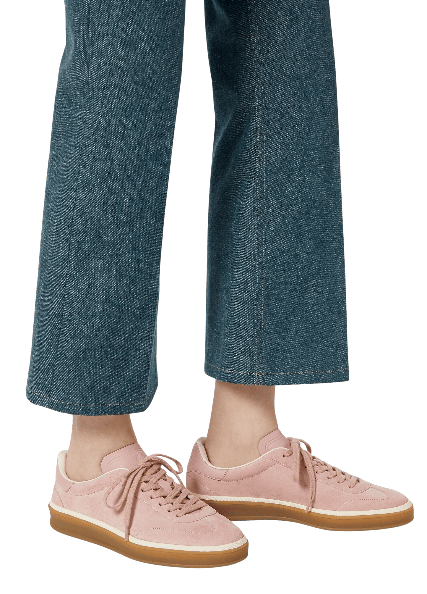 <tc>Loro Piana</tc> Zapatillas de tenis para mujer (gamuza con división en la pantorrilla)