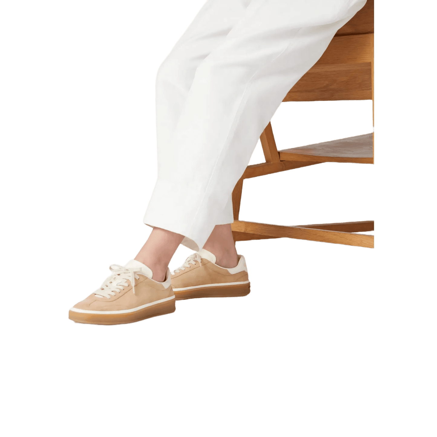 <tc>Loro Piana</tc> Zapatillas de tenis para mujer (gamuza con división en la pantorrilla)