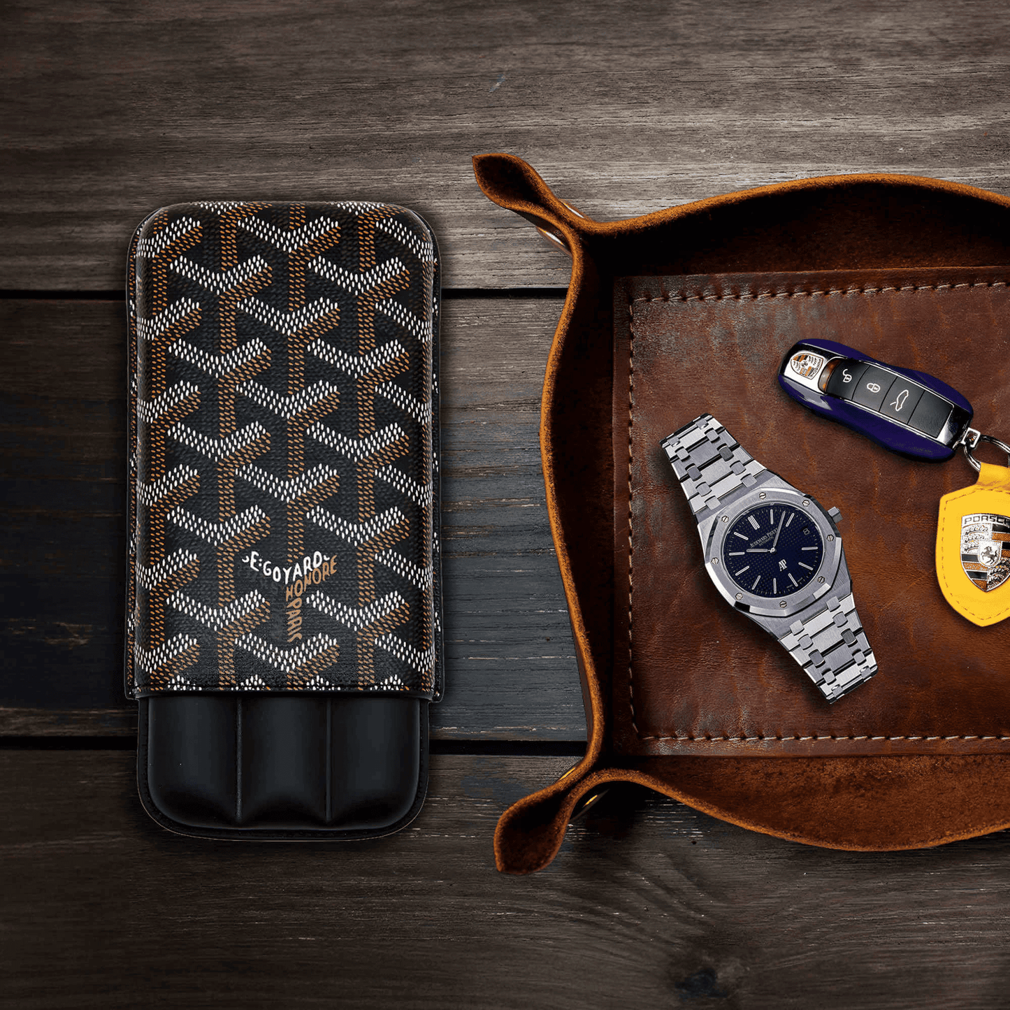 Goyard เคสซิการ์ Churchill 3 ใบ