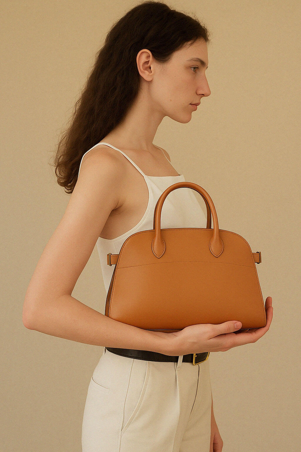 The Row Soft Margaux 10 Bag in Leather