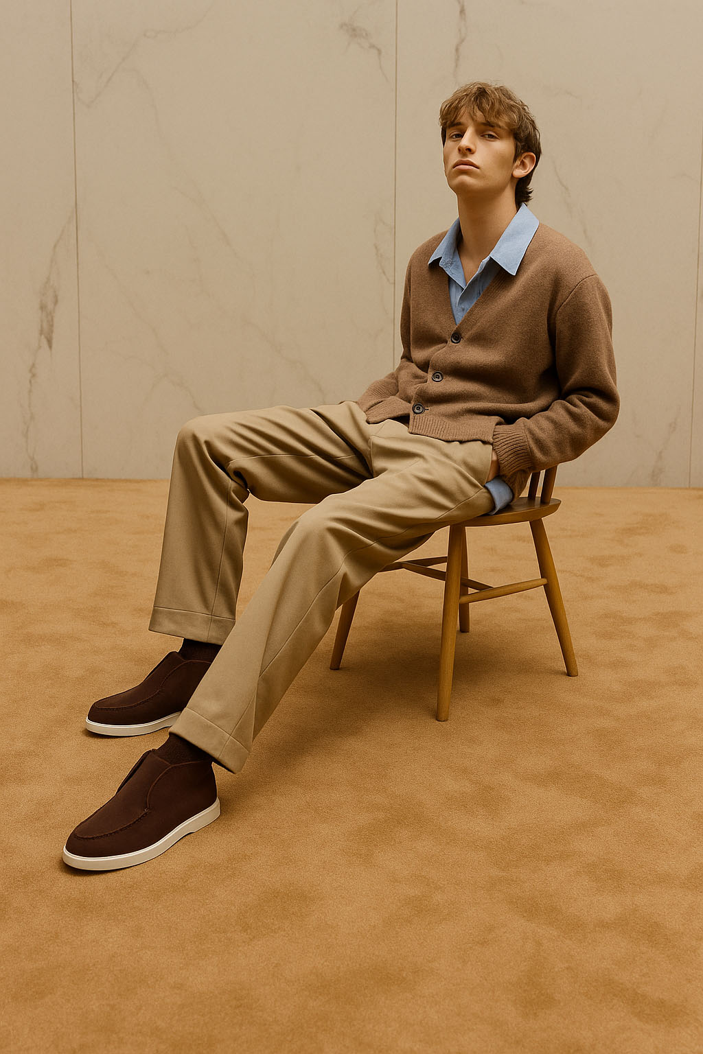 <tc>Loro Piana</tc> 男士 Open Walk Chukka 靴