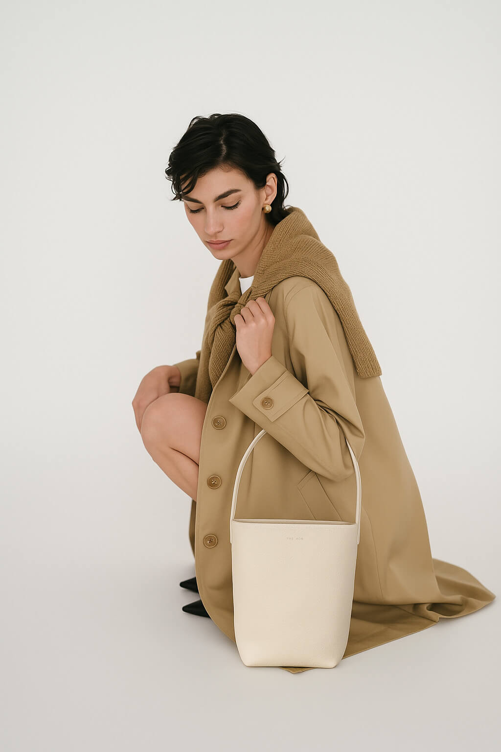 The Row Small N/S Park Tote Bag in Leather