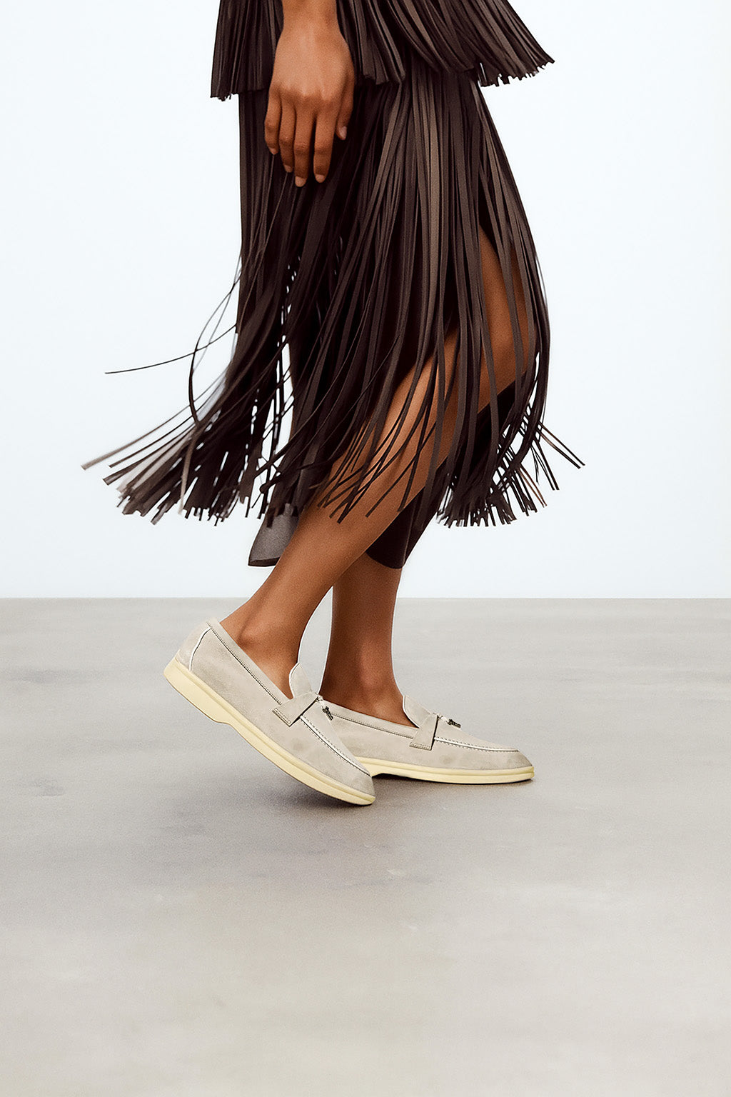 Loro Piana Women's Summer Charms Walk Loafers (Suede, Suede Goatskin)