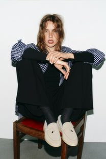 Loro Piana Women's Summer Charms Walk Loafers (Suede with Beaver Fur)