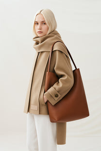 The Row Large N/S Park Tote Bag in Leather