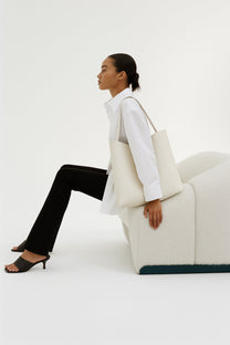 The Row Large N/S Park Tote Bag in Leather