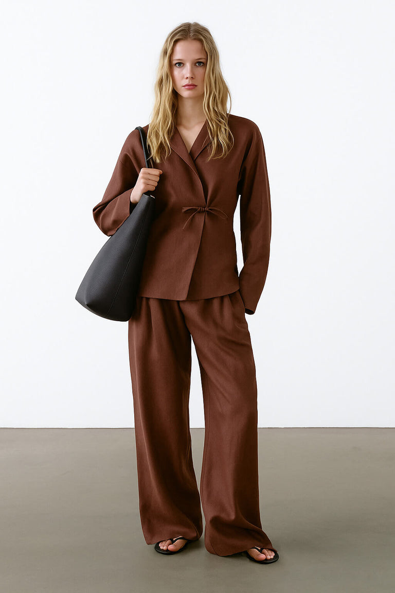 The Row Large N/S Park Tote Bag in Leather