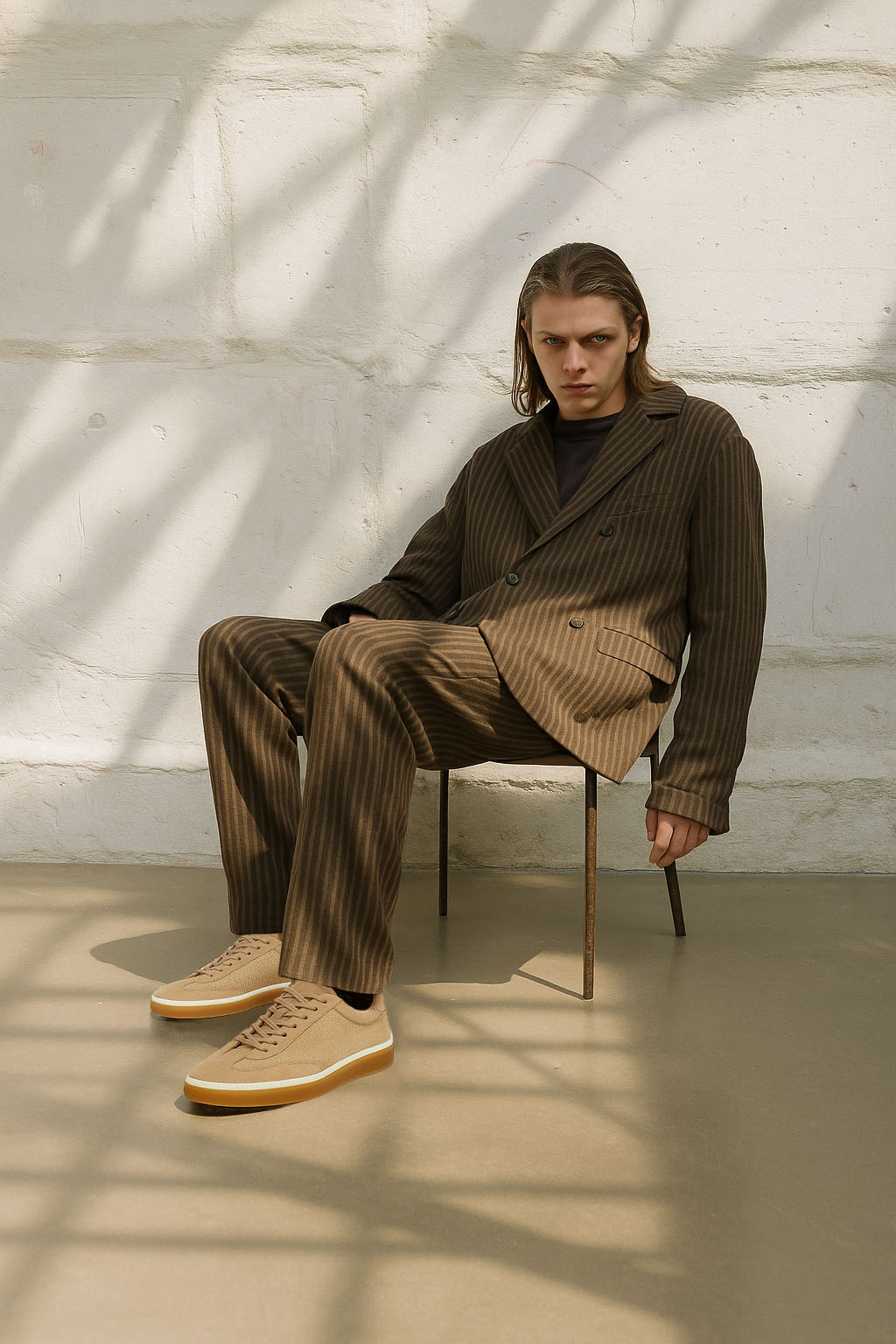 <tc>Loro Piana</tc> 男士 Tennis Walk 運動鞋（絨面小牛皮）