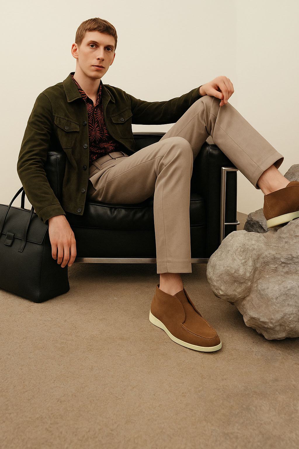 <tc>Loro Piana</tc> 男士 Open Walk Chukka 靴