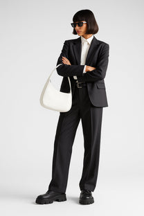 The Row Half Moon Bag in Leather