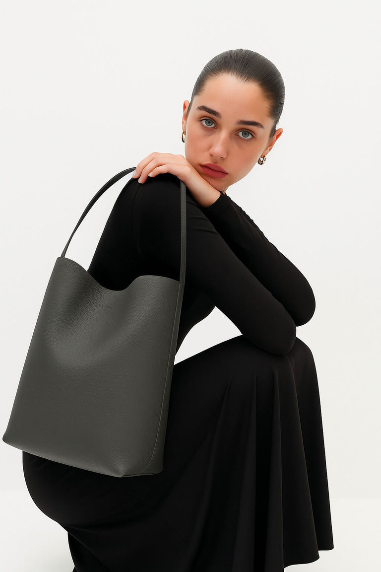 The Row Large N/S Park Tote Bag in Leather