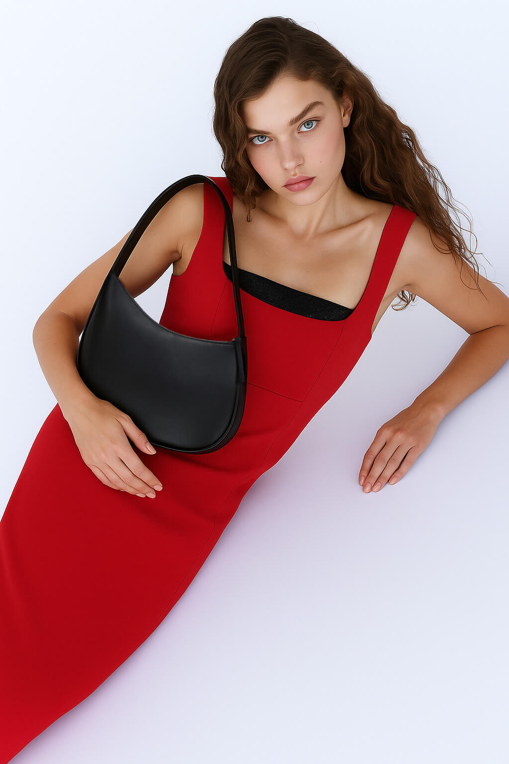 The Row Half Moon Bag in Leather