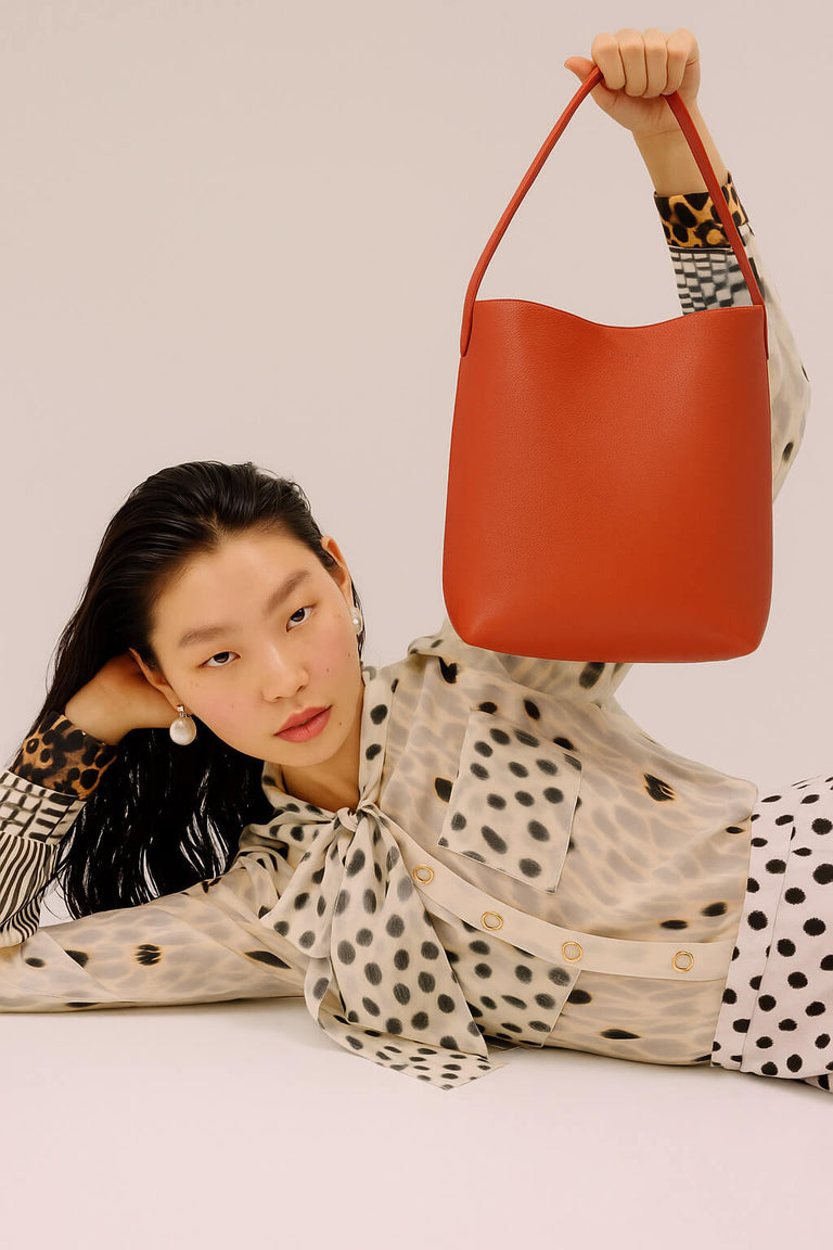 The Row Small N/S Park Tote in Leather