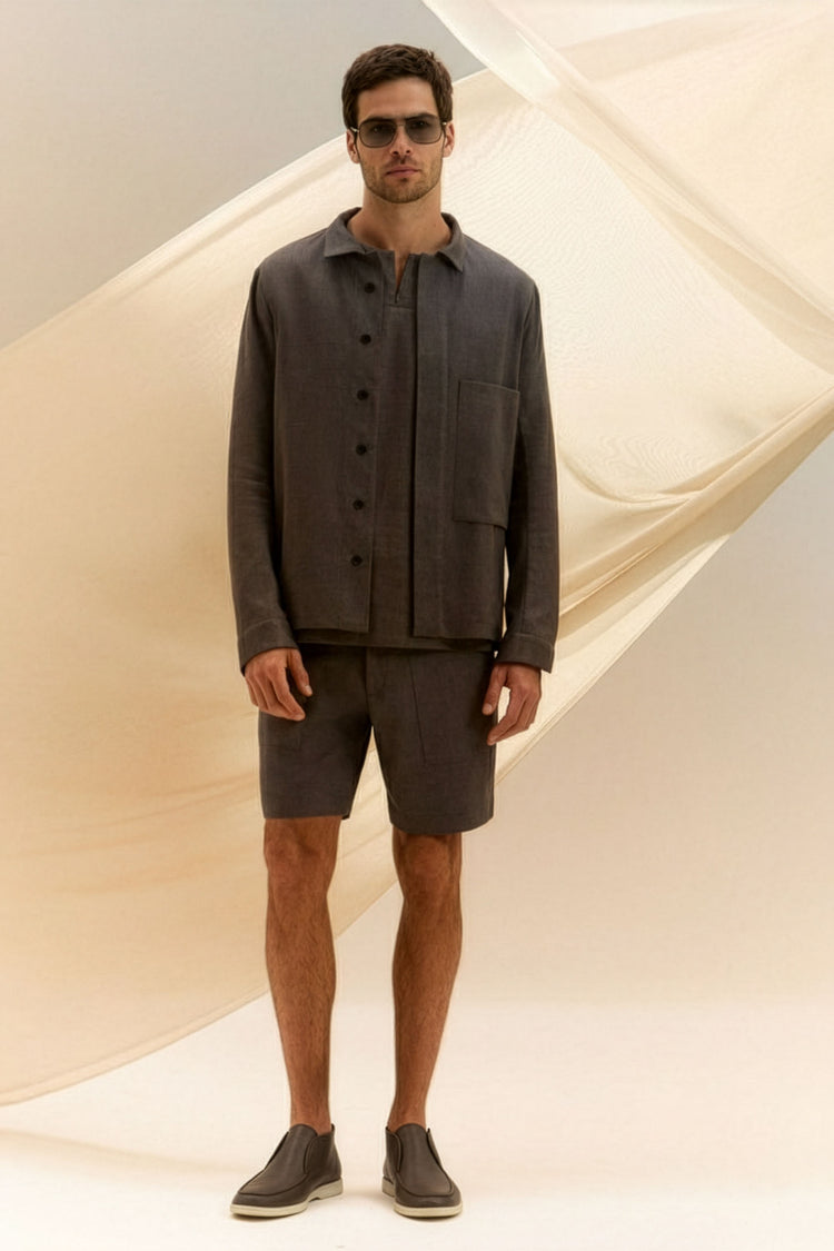 <tc>Loro Piana</tc> รองเท้าบูทหุ้มข้อ Open Walk สำหรับผู้ชาย (หนังกวางผสมขนสัตว์ Castorino)