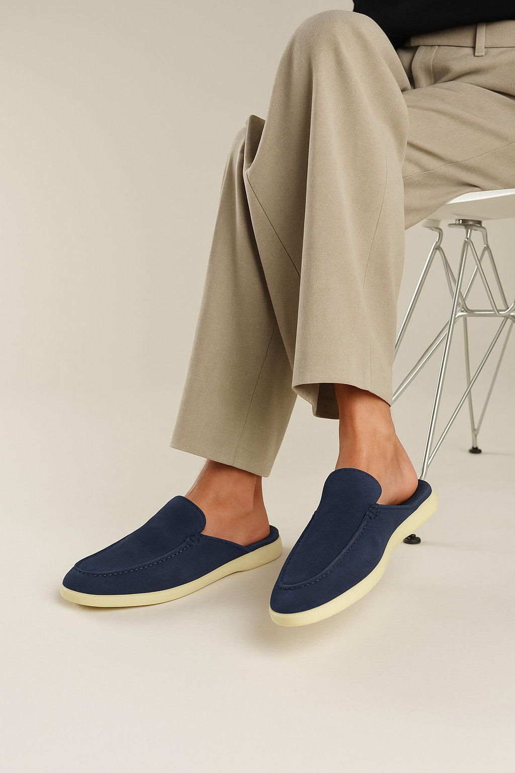 Loro Piana Men's Babouche Walk Loafers