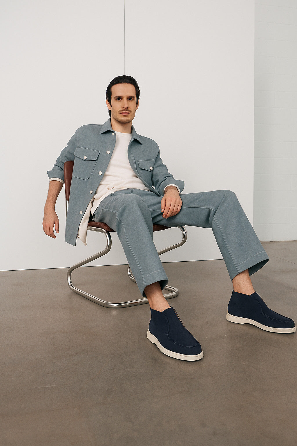 <tc>Loro Piana</tc> 男士 Open Walk Chukka 靴