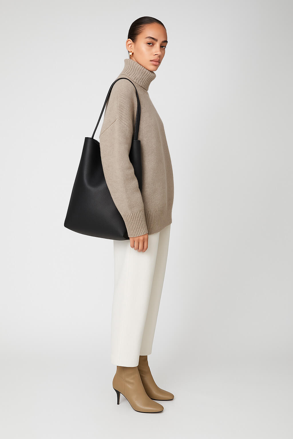 The Row Large N/S Park Tote Bag in Leather