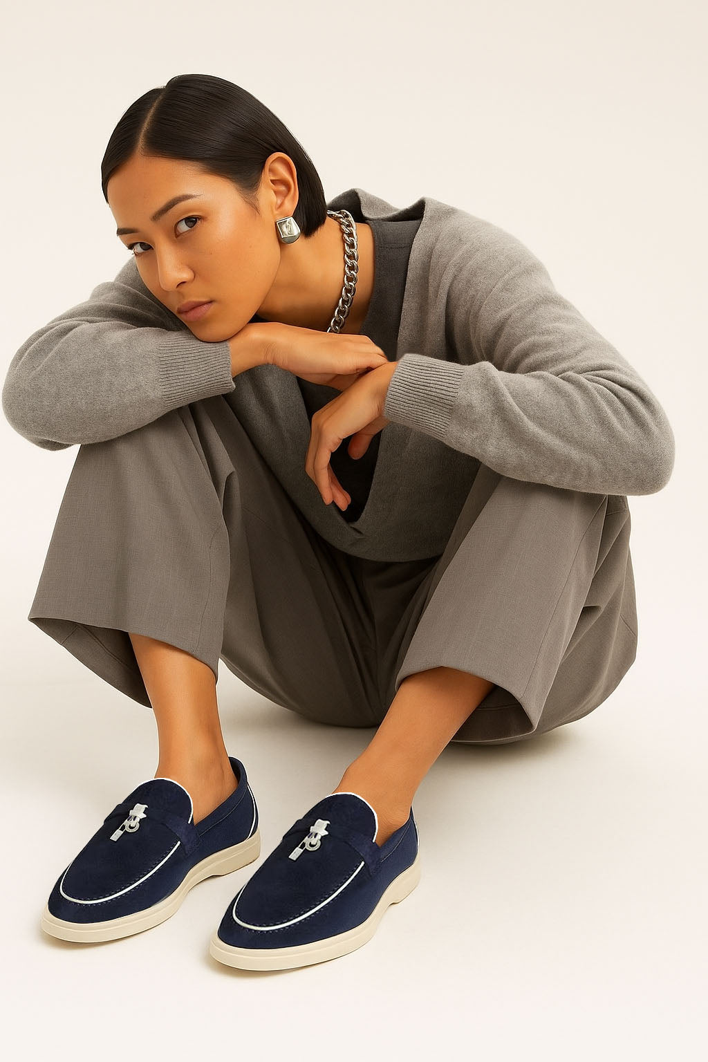 Loro Piana Women's Summer Charms Walk Loafers (Suede, Suede Goatskin)